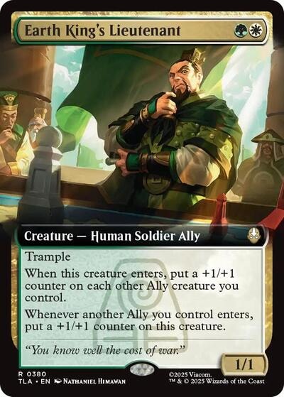Earth King's Lieutenant (Extended Art) (TLA) #380 Rare Avatar: The Last Airbender Magic: The Gathering: 2025