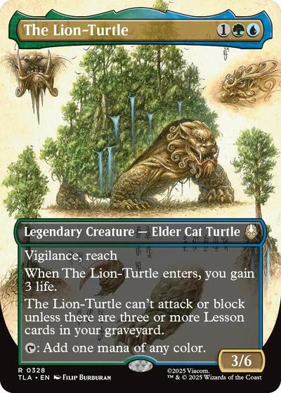 The Lion Turtle Borderless (TLA) #328 Rare Avatar: The Last Airbender Magic: 2025