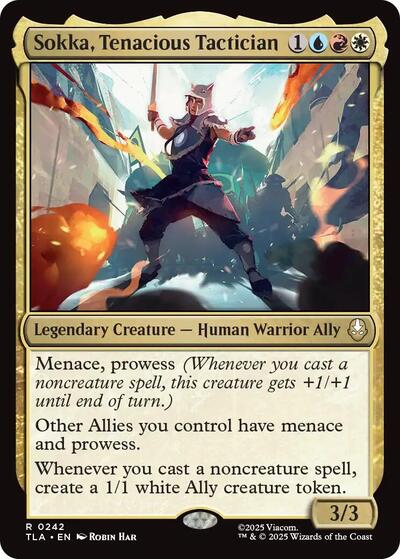 Sokka Tenacious Tactician (TLA) #242 Rare (Lightly Played) Avatar: The Last Airbender Magic: The Gathering: 2025