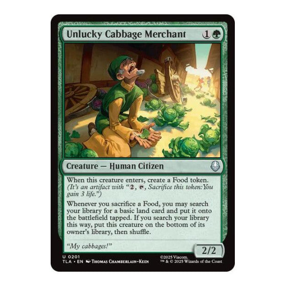 Unlucky Cabbage Merchant (TLA) #201 Uncommon Avatar: The Last Airbender Magic: The Gathering: 2025