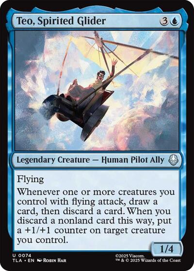 Teo Spirited Glider (TLA) #74 Uncommon Avatar: The Last Airbender Magic: The Gathering: 2025