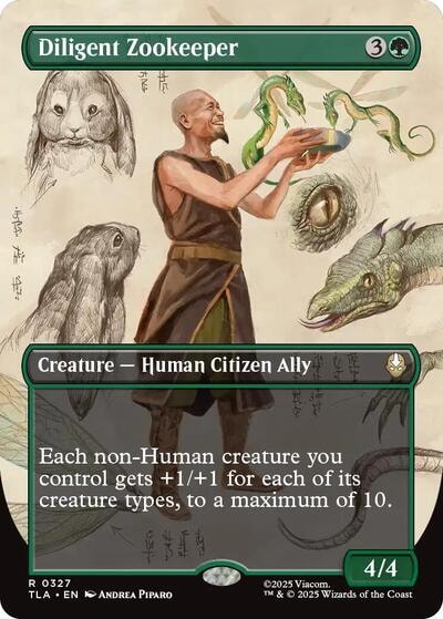Diligent Zookeeper (Borderless) (TLA) #327 Rare Avatar: The Last Airbender Magic: The Gathering: 2025