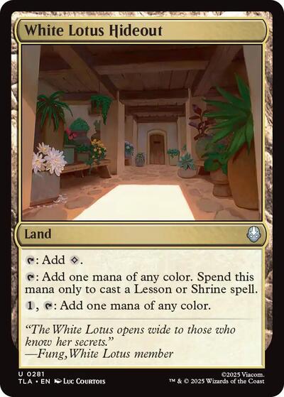 White Lotus Hideout (TLA) #281 Uncommon Avatar: The Last Airbender Magic: The Gathering: 2025