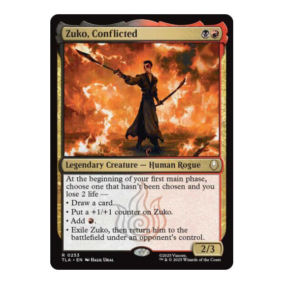 Zuko, Conflicted (TLA) #253 Rare Avatar: The Last Airbender Magic: The Gathering: 2025