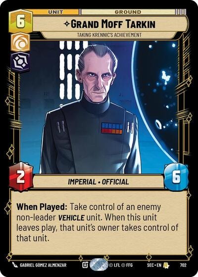 Grand Moff Tarkin - Taking Krennic's Achievement (Foil) (SEC) #702 Rare (Foil Near Mint) Secrets of Power Star Wars: Unlimited: 2025