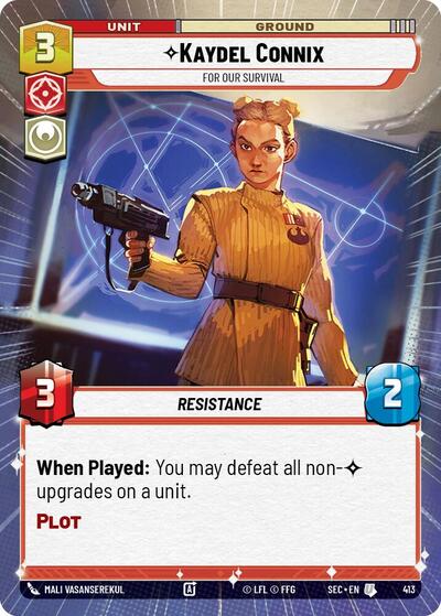 Kaydel Connix - For Our Survival (Hyperspace) (SEC) #413 Uncommon (Near Mint) Secrets of Power Star Wars: Unlimited: 2025