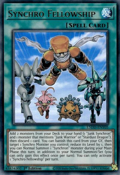Synchro Fellowship (L5DD) #L5DD-ENY05 Ultra Rare (1st Edition Near Mint) Legendary 5D's Decks YuGiOh: 2025