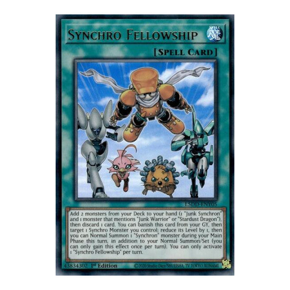 Synchro Fellowship (L5DD) #L5DD-ENY05 Ultra Rare (1st Edition Near Mint) Legendary 5D's Decks YuGiOh: 2025