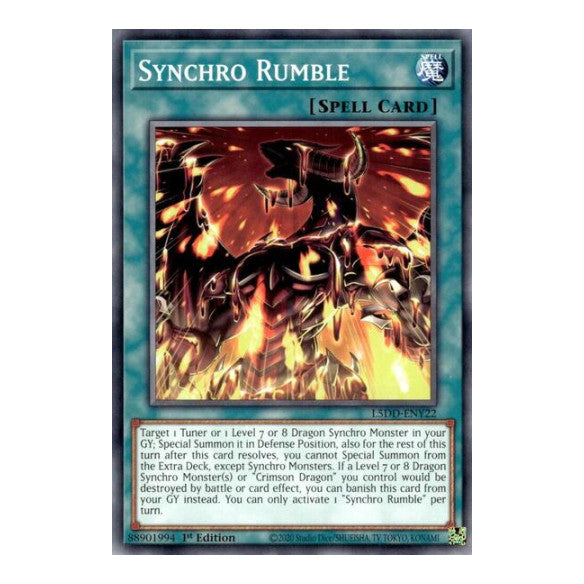 Synchro Rumble (L5DD) #L5DD-ENY22 Common / Short Print (1st Edition Lightly Played) Legendary 5D's Decks YuGiOh: 2025