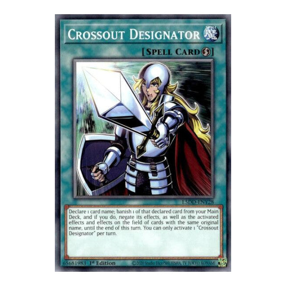Crossout Designator (L5DD) #L5DD-ENY28 Common / Short Print (1st Edition Lightly Played) Legendary 5D's Decks YuGiOh: 2025