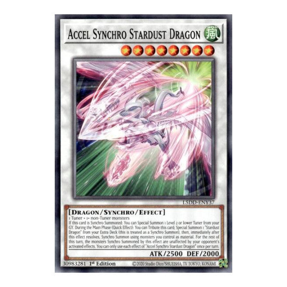 Accel Synchro Stardust Dragon (L5DD) #L5DD-ENY37 Common / Short Print (1st Edition Lightly Played) Legendary 5D's Decks YuGiOh: 2025