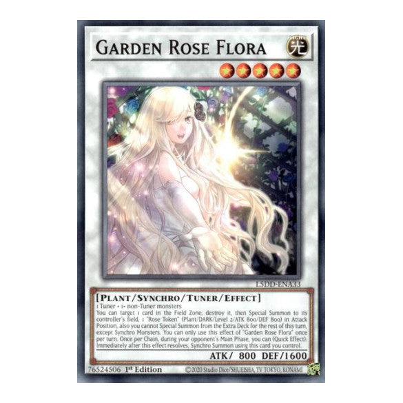 Garden Rose Flora (L5DD) #L5DD-ENA33 Common / Short Print (1st Edition Lightly Played) Legendary 5D's Decks YuGiOh: 2025