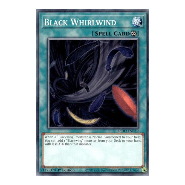 Black Whirlwind (L5DD) #L5DD-ENC19 Common / Short Print (1st Edition Lightly Played) Legendary 5D's Decks YuGiOh: 2025