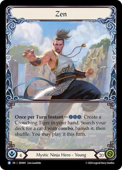 Zen () #ZEN001 Rare (Rainbow Foil Near Mint) Blitz Deck: Part the Mistveil - Zen Flesh & Blood TCG: 2024