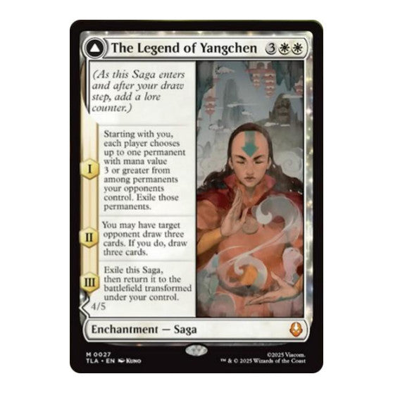 The Legend of Yangchen (TLA) #27 Mythic Rare (Foil Near Mint) Avatar: The Last Airbender Magic: The Gathering: 2025