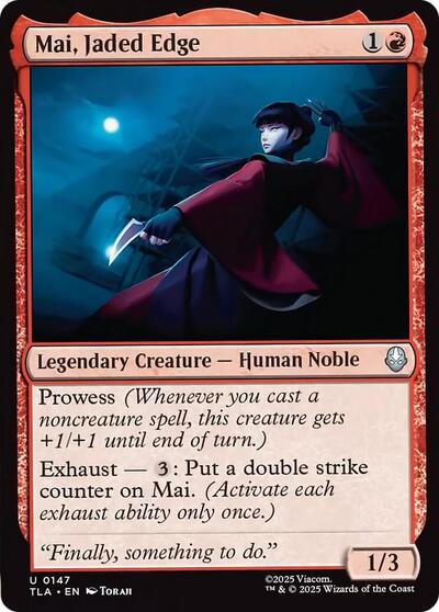 Mai Jaded Edge (TLA) #147 Uncommon Avatar: The Last Airbender Magic: The Gathering: 2025