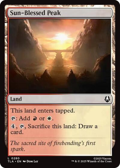 Sun Blessed Peak (TLA) #280 Land Avatar: The Last Airbender Magic: 2025