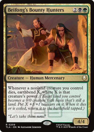 Beifongs Bounty Hunters (TLA) #209 Rare Avatar: The Last Airbender Magic: The Gathering: 2025