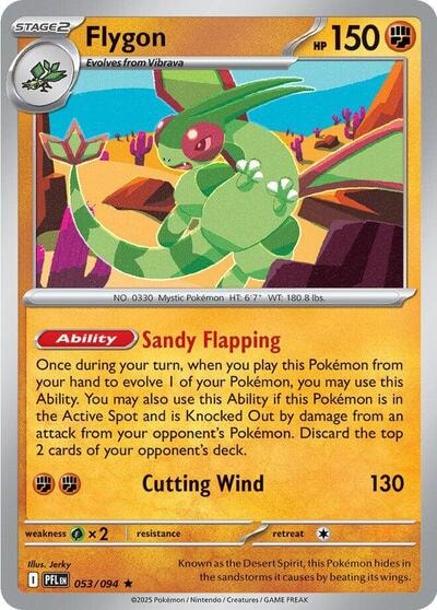 Flygon - 053/094 (PFL) #053/094 Rare (Holofoil Lightly Played) ME02: Phantasmal Flames Pokemon: 2025