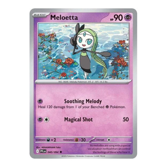 Meloetta (PFL) #040/094 Uncommon (Near Mint) ME02: Phantasmal Flames Pokemon: 2025