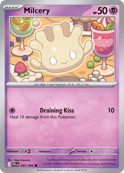 Milcery (PFL) #043/094 Common (Near Mint) ME02: Phantasmal Flames Pokemon: 2025