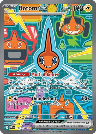 Rotom ex 126 094 (PFL) #126/094 Special Illustration Rare (Holofoil Near Mint) ME02: Phantasmal Flames Pokemon: 2025