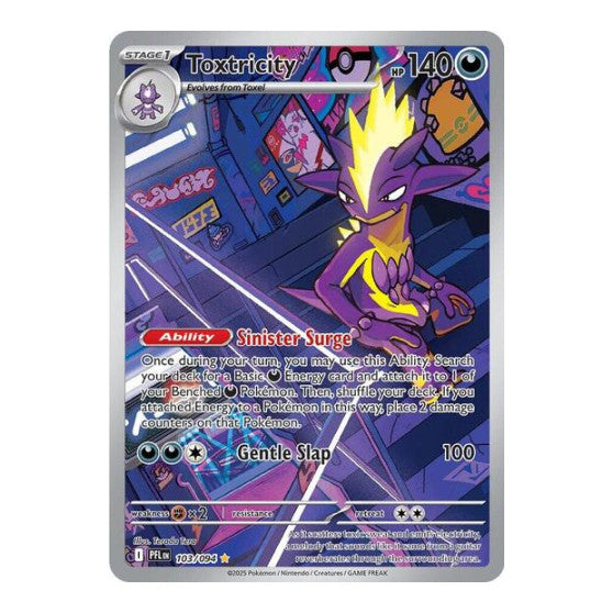 Toxtricity - 103/094 (PFL) #103/094 Illustration Rare (Holofoil Near Mint) ME02: Phantasmal Flames Pokemon: 2025