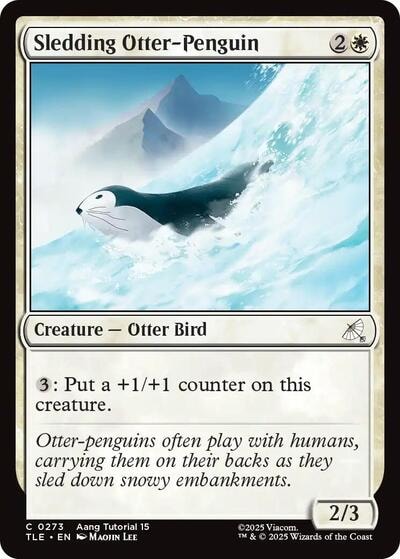Sledding Otter Penguin 0273 (TLE) #273 Common (Lightly Played) Avatar: The Last Airbender: Eternal-Legal Magic: The Gathering: 2025