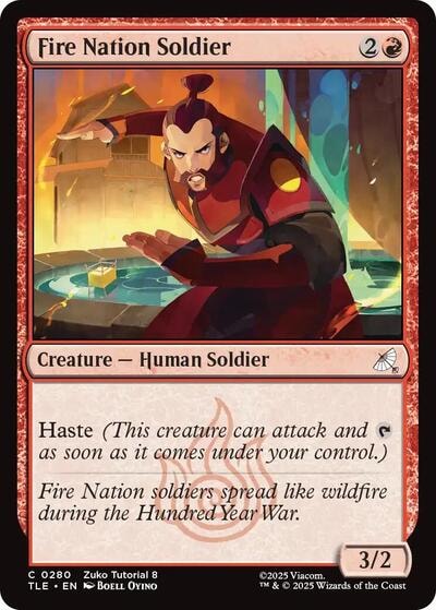 Fire Nation Soldier 0280 (TLE) #280 Common (Lightly Played) Avatar: The Last Airbender: Eternal-Legal Magic: The Gathering: 2025