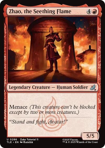 Zhao the Seething Flame 0286 (TLE) #286 Uncommon (Lightly Played) Avatar: The Last Airbender: Eternal-Legal Magic: The Gathering: 2025
