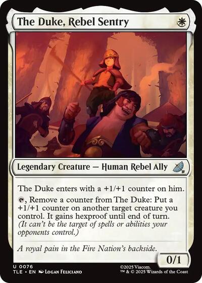 The Duke Rebel Sentry (TLE) #76 Uncommon Avatar: The Last Airbender: Eternal-Legal Magic: 2025