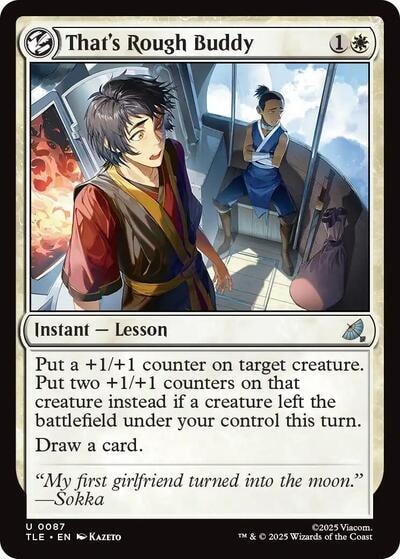 Thats Rough Buddy (TLE) #87 Uncommon Avatar: The Last Airbender: Eternal-Legal Magic: The Gathering: 2025