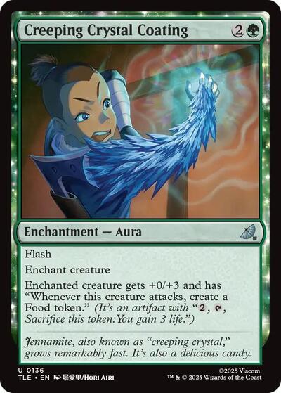 Creeping Crystal Coating (TLE) #136 Uncommon (Near Mint) Avatar: The Last Airbender: Eternal-Legal Magic: The Gathering: 2025