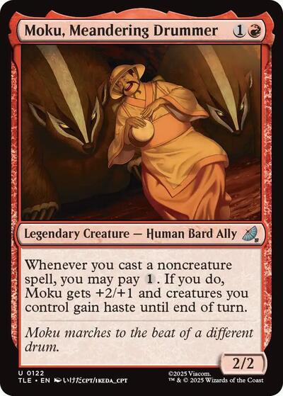 Moku Meandering Drummer (TLE) #122 Uncommon Avatar: The Last Airbender: Eternal-Legal Magic: The Gathering: 2025