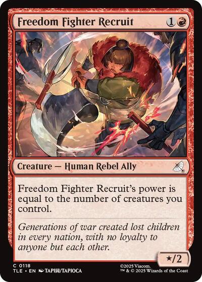 Freedom Fighter Recruit (TLE) #118 Common Avatar: The Last Airbender: Eternal-Legal Magic: The Gathering: 2025