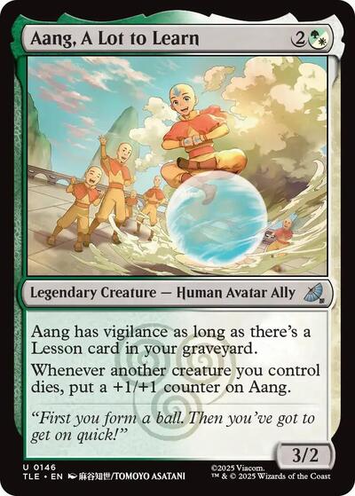 Aang A Lot to Learn (TLE) #146 Uncommon (Lightly Played) Avatar: The Last Airbender: Eternal-Legal Magic: The Gathering: 2025