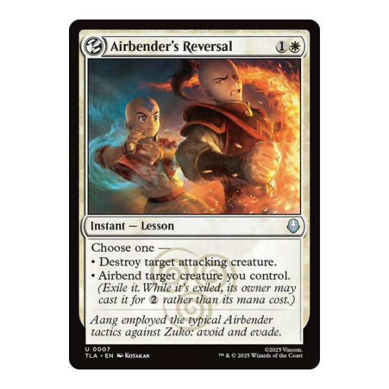 Airbender's Reversal (TLA) #7 Uncommon Avatar: The Last Airbender Magic: The Gathering: 2025