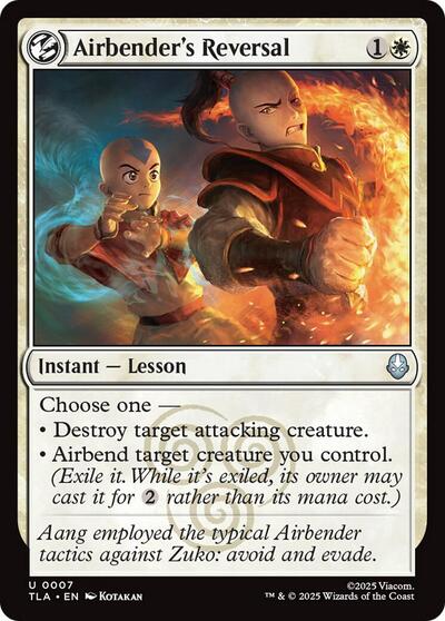 Airbenders Reversal (TLA) #7 Uncommon Avatar: The Last Airbender Magic: The Gathering: 2025