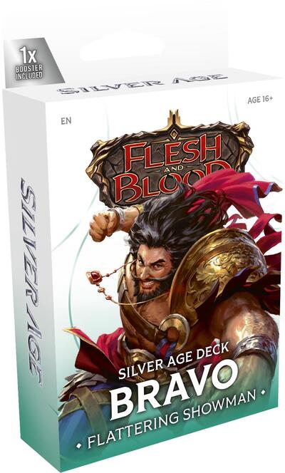 Silver Age Chapter 1 Deck - Bravo, Flattering Showman (Guardian) () None (Unopened) Silver Age Chapter 1 Flesh and Blood TCG: 2026