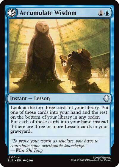 Accumulate Wisdom (TLA) #44 Uncommon (Lightly Played) Avatar: The Last Airbender Magic: 2025