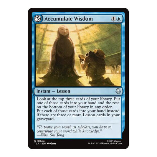 Accumulate Wisdom (TLA) #44 Uncommon (Lightly Played) Avatar: The Last Airbender Magic: The Gathering: 2025