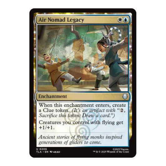 Air Nomad Legacy (TLA) #206 Uncommon (Lightly Played) Avatar: The Last Airbender Magic: The Gathering: 2025