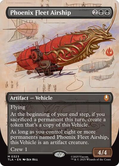 Phoenix Fleet Airship Borderless (TLA) #323 Mythic Rare (Near Mint) Avatar: The Last Airbender Magic: The Gathering: 2025