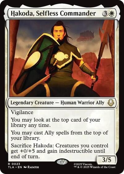 Hakoda, Selfless Commander (TLA) #23 Rare (Lightly Played) Avatar: The Last Airbender Magic: The Gathering: 2025