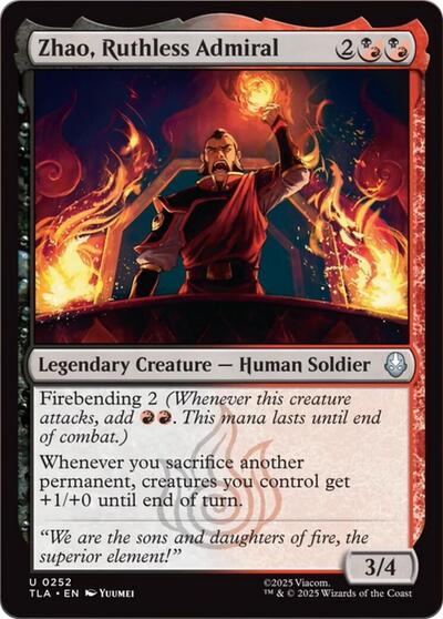 2025 Magic: Avatar: The Last Airbender (TLA) - Zhao Ruthless Admiral (#252, Uncommon)