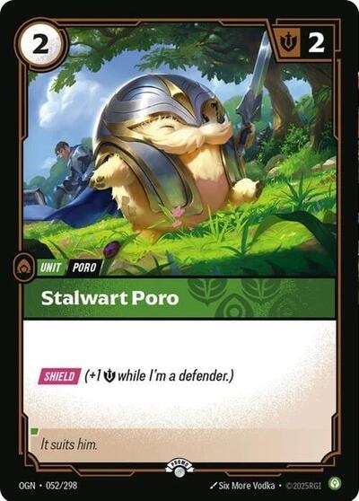 Stalwart Poro (OPP) #052/298 Promo (Foil Near Mint) Riftbound Organized Play Promotional Cards Riftbound: League of Legends Trading Card Game: 2025