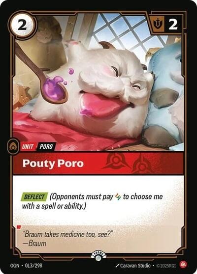 Pouty Poro (OPP) #013/298 Promo (Foil Near Mint) Riftbound Organized Play Promotional Cards Riftbound: League of Legends Trading Card Game: 2025