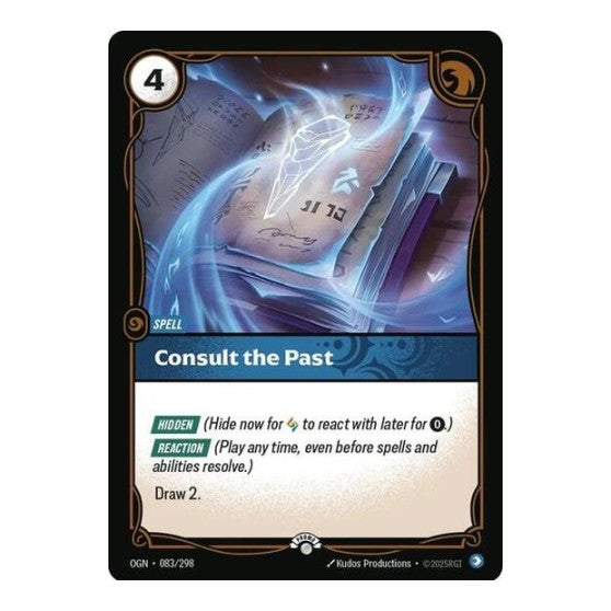 Consult the Past (OPP) #083/298 Promo (Foil Near Mint) Riftbound Organized Play Promotional Cards Riftbound: League of Legends Trading Card Game: 2025