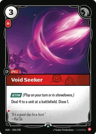 Void Seeker (OPP) #024/298 Promo (Foil Near Mint) Riftbound Organized Play Promotional Cards Riftbound: League of Legends Trading Card Game: 2025