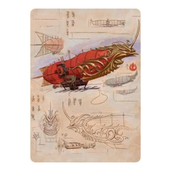 Phoenix Fleet Airship Art Card (ASTLA) #35 Special (Near Mint) Art Series: Avatar: The Last Airbender Magic: The Gathering: 2025